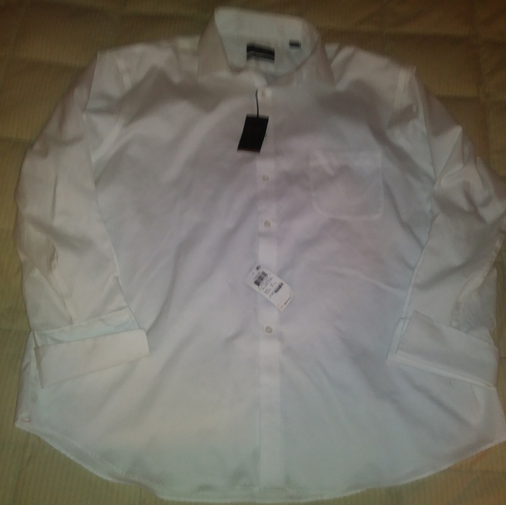 NWT! Men's White Tasso Elba Dress Shirt